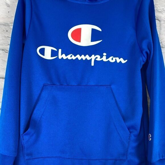 Champion authentic athleticwear drifit Longsleeve hoodie sz 5/6 boys - Picture 2 of 6